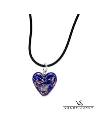 VENETIAURUM Sterling Silver Heart Ladies Necklace. Length 16 in. Total Item weight 7.6 g.