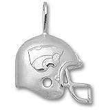 Kansas State University Powercat Helmet Pendant (Silver)