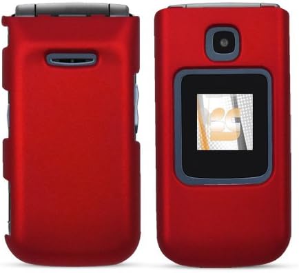 Samsung Chrono Rubberized Hard Phone Cover Protector Case - Red