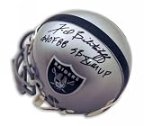Autographed Fred Biletnikoff Oakland Raiders Mini Helmet Inscribed HOF88 And SB XI MVP
