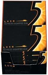 Five Lush, Tropical, Sugar Free Gum, 15-Stick Packages (20 Pack)