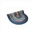 Thorndike Mills 1888-53-SWATCH Minuteman Blue/Red Multi with Light and Dark Blue Solids Braided Rug