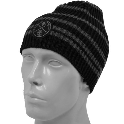 adidas Denver Nuggets Black Cuffless Knit Beanie