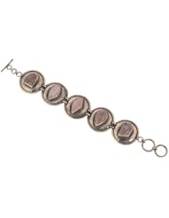 925 Sterling Silver Rose Quartz Semi Precious Cabochons Gemstones Breaclet Jewelry