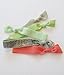 5 Elastic Ribbon Hair Ties, the Glitter Mint Set By Lucky Girl Hair Ties Brand