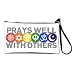 Artsmith, Inc. Clutch Bag Purse (2-Sided) Prays Well With Others Hindu Jewish Christian Peace Symbol Sign