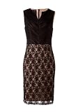 APART Damen Kleid/ Knielang Etuikleid mit U-Boot-Ausschnitt, 348358, Gr. 36, Schwarz (schwarz-skin)