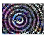 Blue Blur Abstract Photographic Poster Print by Barbara A Kelley, 24x20