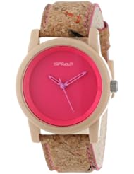 Sprout Unisex ST/5516PKCK Pink Dial Cork Strap Eco-Friendly Watch