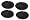 image Swissmar Set of 4 Fondue/Raclette Plates, Black