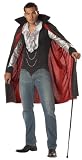 California Costumes Men's Very Cool Vampire Costume,Black/Silver,Medium