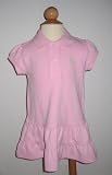 Ralph Lauren Girls Short Sleeve Polo Dress with Tiered Ruffle Hem and Polo Pony Logo