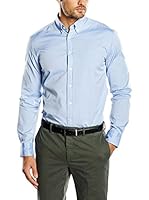 Hackett London Camisa Hombre Plain Oxford Emb (Azul)