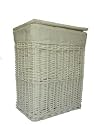 BRAND NEW RECT WHITE WICKER LINEN LAUNDRY BASKET MEDIUM