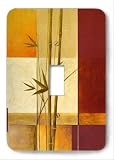 Bamboo Elegance Decorative Steel Switchplate Cover