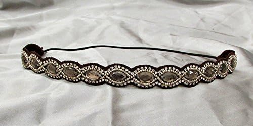 MIA - Regalia Beaded Rhinestone Stretch No Slip Headband (Hair Jewelry)
