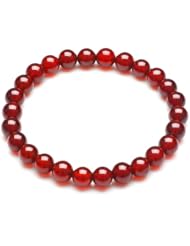 Honeystore Girls AA Garnet Stratch Bracelet Color Burgundy Length 16 cm