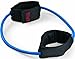SPRI Xercuff Leg Resistance Band Exercise Cord with Non-Slip Padded Ankle Cuffs, Blue, Heavy