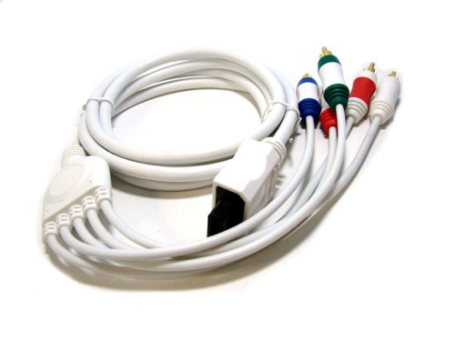6FT Nintendo Wii Audio Video ED Component Cable - White