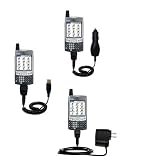 Gomadic for the PalmOne palm Treo 600 - Deluxe Kit for the PalmOne Treo 600 includes a USB cable with Car and Wall Charger - Gomadic Brand w/ TipExchange Technology