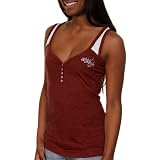 NHL Antigua Washington Capitals Womens Frisky Henley Tank Top - Red (Small)