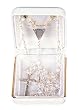 Baptismal Rosary - 3mm Crystal Aurora Beads - 15" Chain - Silver Plated - MADE IN ITALY - Gift Box Included
