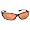 Silver Metallic Frame with Orange Lenses