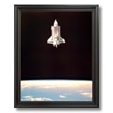 NASA Space Shuttle Challenger Cargo Bay Door Open Photo Wall Picture Black Framed Art Print
