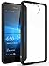 Lumia 650 Case, LK [Crystal Clear] [Air Hybrid] Shock Absorbing Anti Scratch Ultra Slim Bumper Case with Clear Back Panel Cover for Microsoft Lumia 650 (Black)