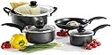 Proctor Silex 52012 Nonstick 7 Piece Cookware Set, Black