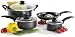 Proctor Silex 52012 Nonstick 7 Piece Cookware Set, Black