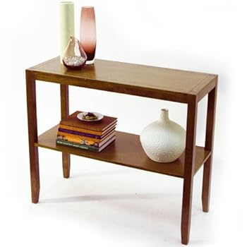 ANYWHERE - Table basse console en massif - finition noyer