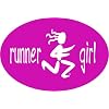 Pink Runner Girl Oval Magnet
