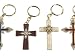 Jeweled Cross Keychain 4 Assorted Pewter Ing Assorted Styles 1-3/4 X 1/4 X 2-1/2 Set Of 8