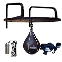 Speedball Platform Sets Genuine Cowhide leather, wooden platform with complete fixing and metal wall brackets sets Punching Balls & Swivel Black Ball leather skipping rope Poly Cotton Hand Wraps Black