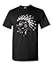 Shop4Ever Indian Smoking Skull T-shirt Native American Shirts