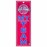 NBA Detroit Pistons 4-by-13 Wood My Team Sign