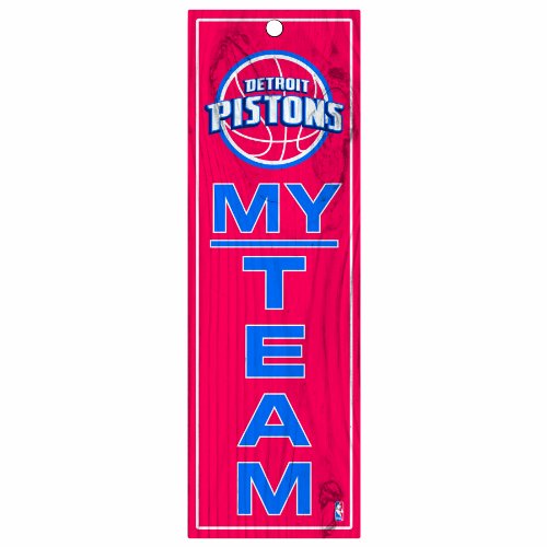 NBA Detroit Pistons 4-by-13 Wood My Team Sign