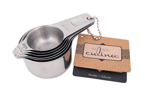 Culina stackable 6-piece stainless steel measuring cups
