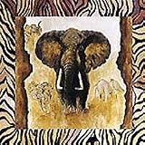 African Jungle Safari Animal Prints - 24 Wall Accent Stickers / Decals
