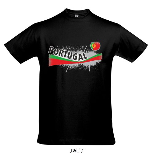Fanshirt Herren PORTUGAL Ländershirt EM / WM Trikot S-XXL , Deep black , XL