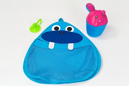 Toy Organizer Bag and a Rinse Cup in 2 Variations.the Best Bathroom Baby Gift Set, Perfect Storage for Baby Toys (Blue/pink)