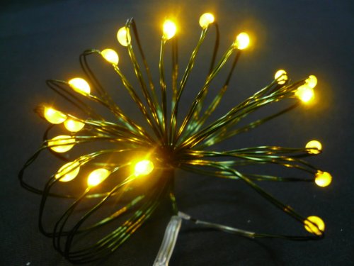 Starlite Creations Battery Operated LED Ultra Slim Wire, 9 ft, 36 LEDs, Gold Bundle Set