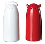 Koziol Spicies 3109002 Funny Red/White Salt&Pepper Set Devil and Angel, 1,54X1,54X3,54-Inch