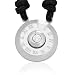Ziovani Bezel-Set Roman Numeral Circle w/ CZ Stainless Steel Pendant Necklace