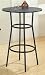 Retro Style Black Metal Finish Kitchen Bar PubTable Furniture