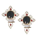 Iron cross candle sconces