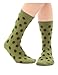 Polka Dot Crew Socks Print Cashmere Blend 14 Color Choices Great Gift Idea