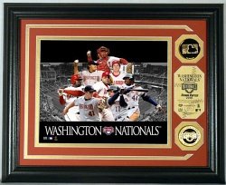 MLB Washington Nationals Team Force 24KT Gold Coin Photo Mint