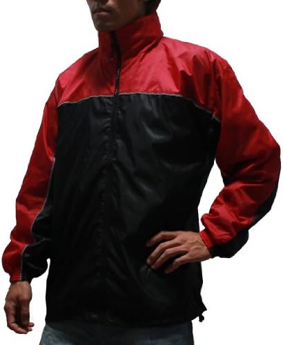 Mens Zip-Up Athletic Wind Breaker / Jersey Jacket - Black (Size: M)